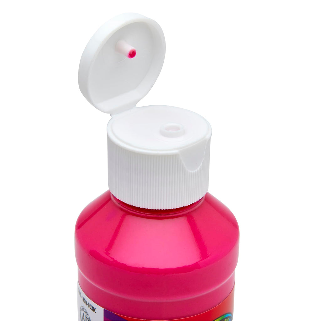 Cra-Z-Art Washable Classic Paint Bulk Pack 8ct, Assorted Colors 4oz each bottle