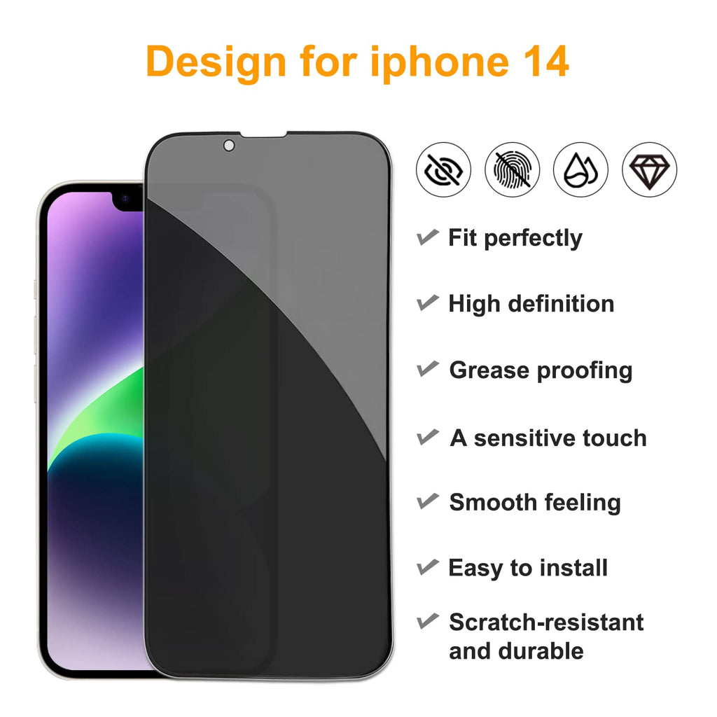 PEHAEL for iPhone 18 Pro Privacy Screen Protector+Camera Lens Protector