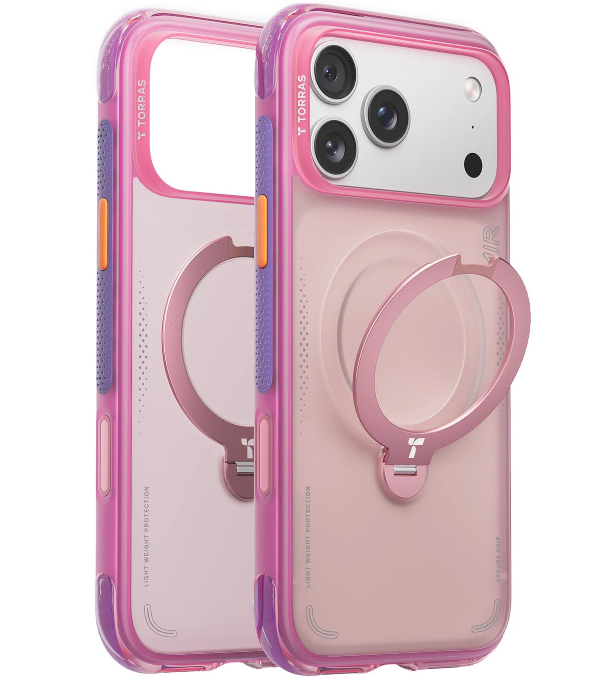 TORRAS Ostand Q3 Air for iPhone 15 Pro Max Case with Stand, Shockproof