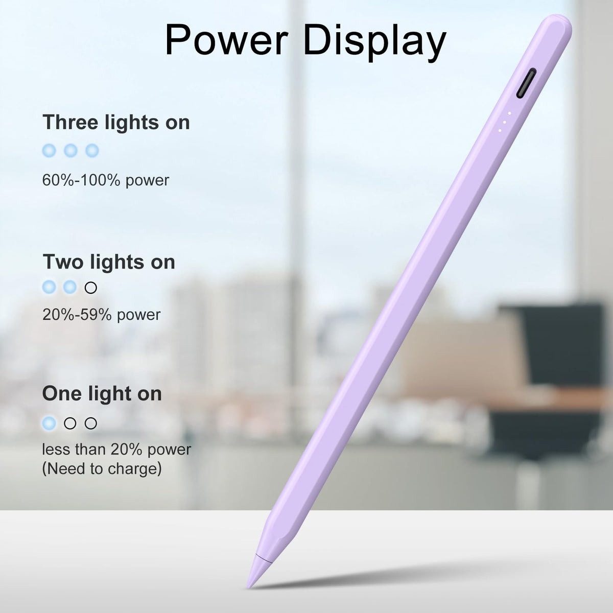 Stylus Pen for iPad, 13 mins Fast Charge Stylus with Palm Rejection, Tilt Sensitivity, Compatible with 2018-2025 iPad Air 3/4/5/6, iPad mini 5/6, iPad 6/7/8/9/10, iPad Pro 11"/12.9"/M4 (Black)