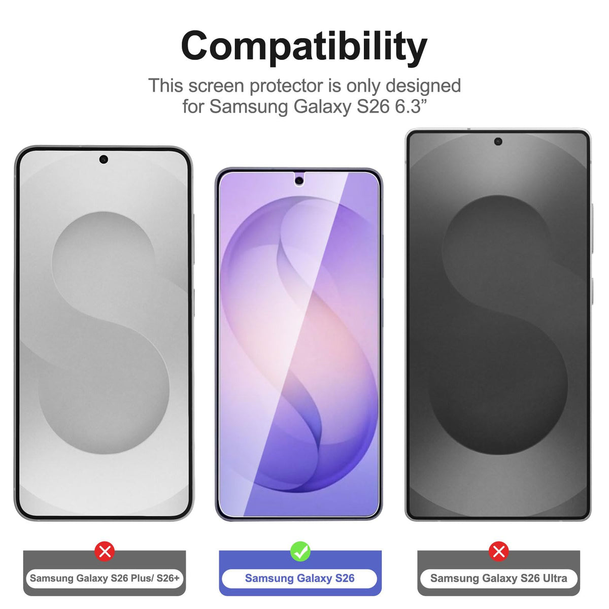 NEW'C for Samsung Galaxy S23 6.1" (SM-S911),Screen Protector Tempered Glass