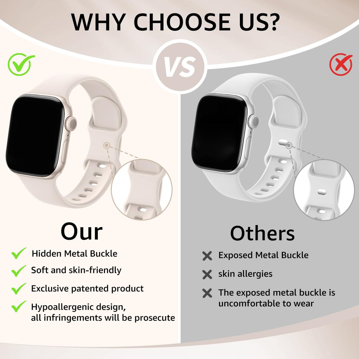 6 Pack Sport Silicone Bands Compatible with Apple Watch Band for Women Men