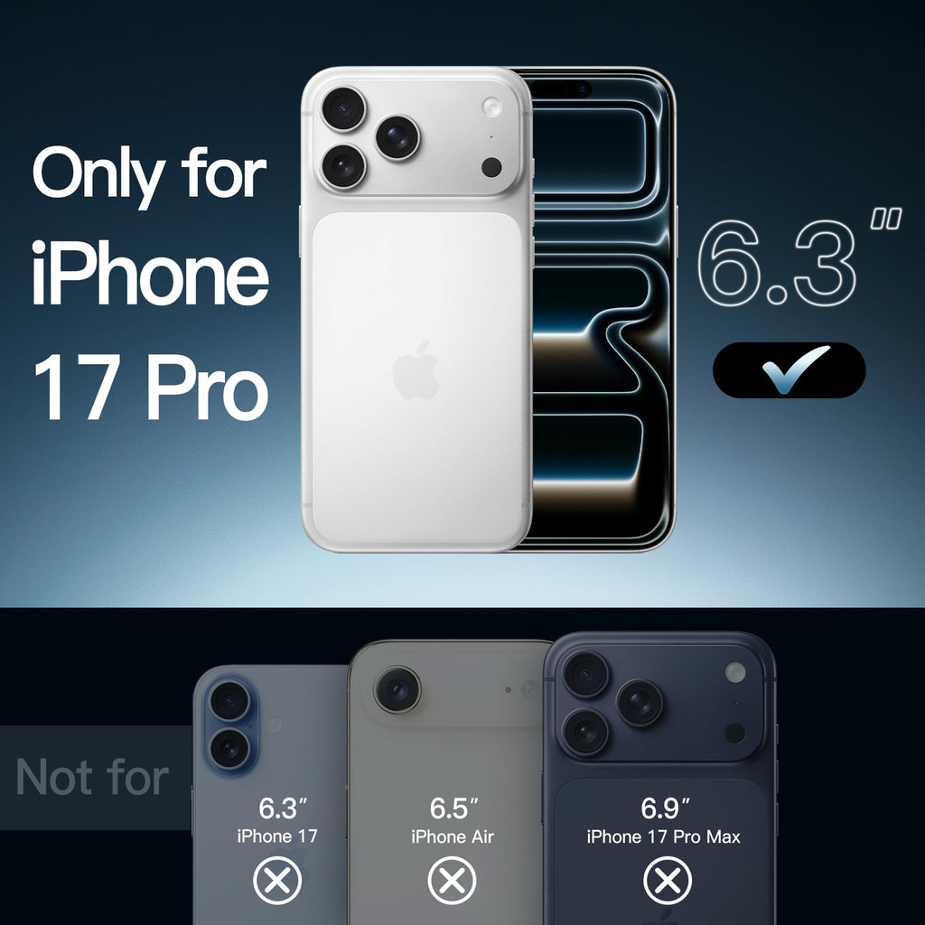 JETech Case for iPhone 17 Pro Max, Anti-Yellowing, Black