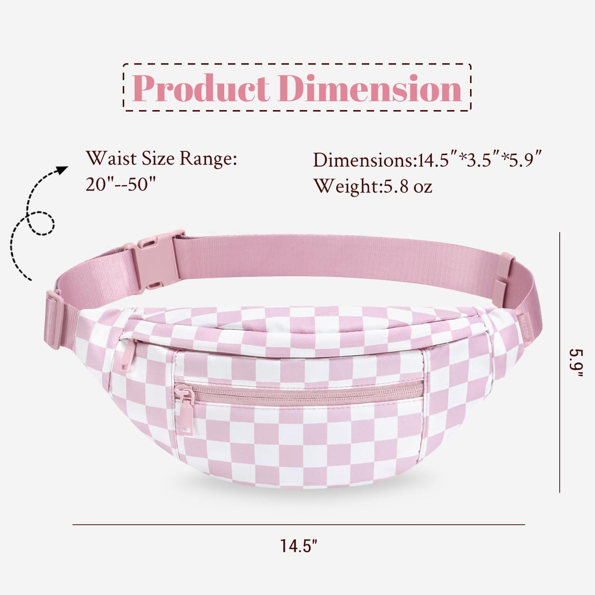 MAXTOP Large Fanny Pack for Women Men Crossbody Bag with 4-Zipper Pockets