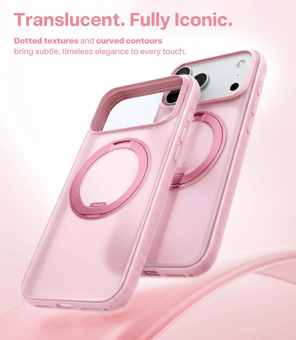 TORRAS 360 Magnetic Stand for iPhone 17 Pro Max Case, Clear