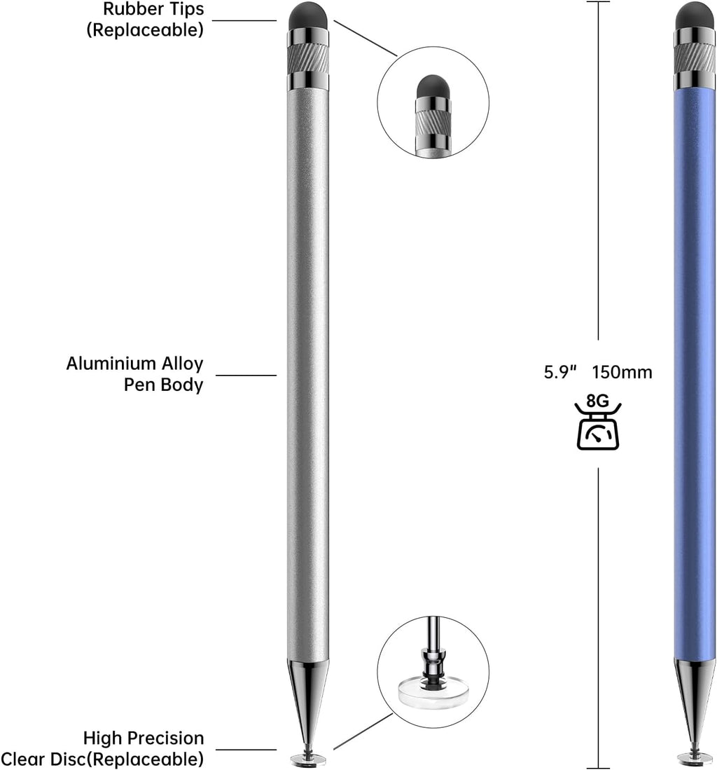 Bopomofo Stylus(5 Pcs),2-in-1 Stylus Pen for Touchscreen,Capacitive Stylus