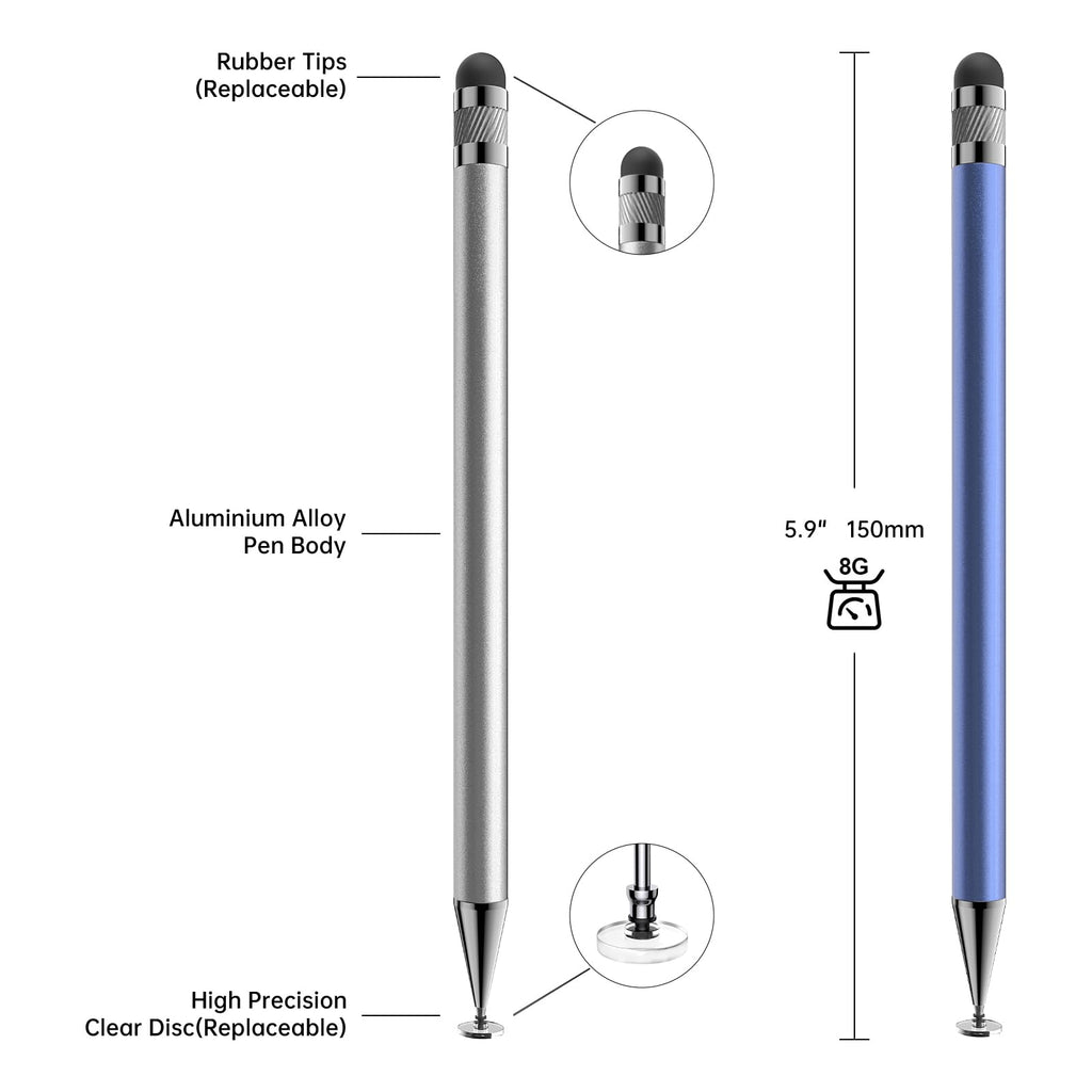 Bopomofo Stylus(5 Pcs),2-in-1 Stylus Pen for Touchscreen,Capacitive Stylus