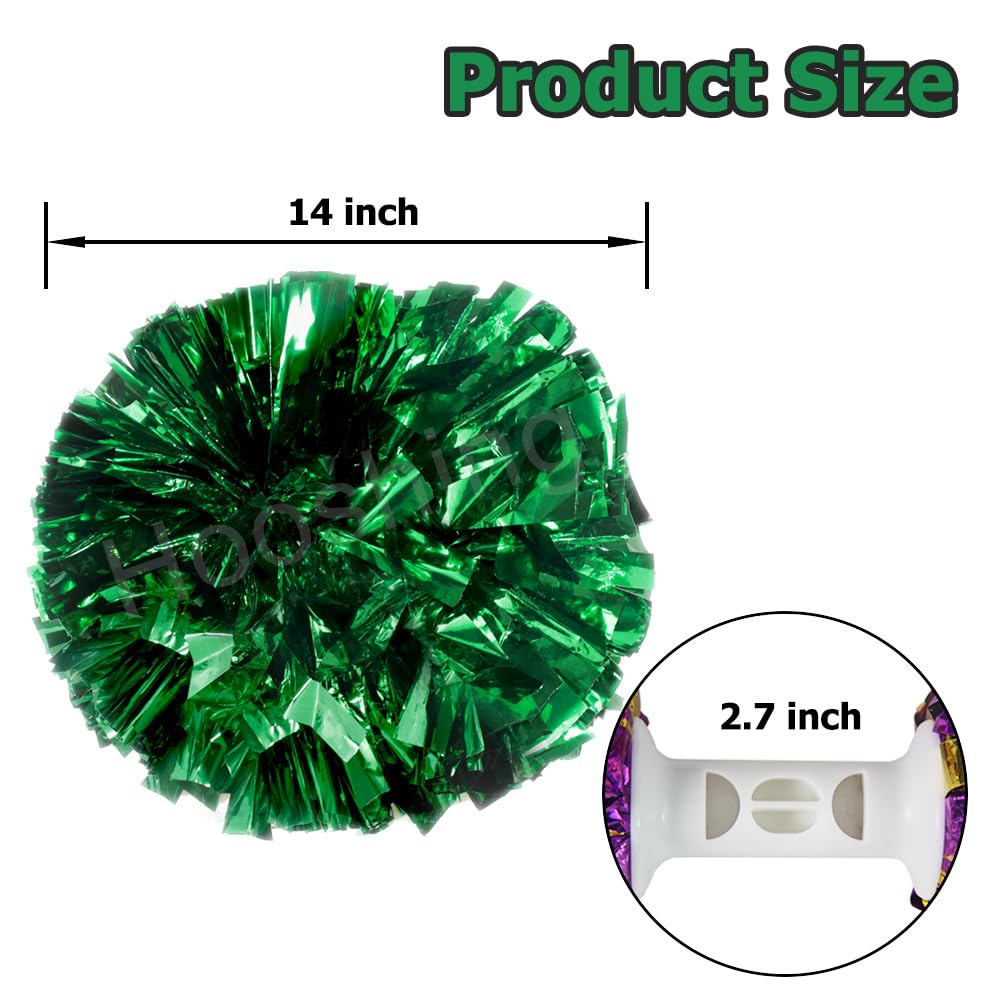 Hooshing 2/6/12PCS Pom Poms Cheerleading with Baton Handle Cheerleader Pompoms for Cheering Sports Games Dancing Party Team Spirit