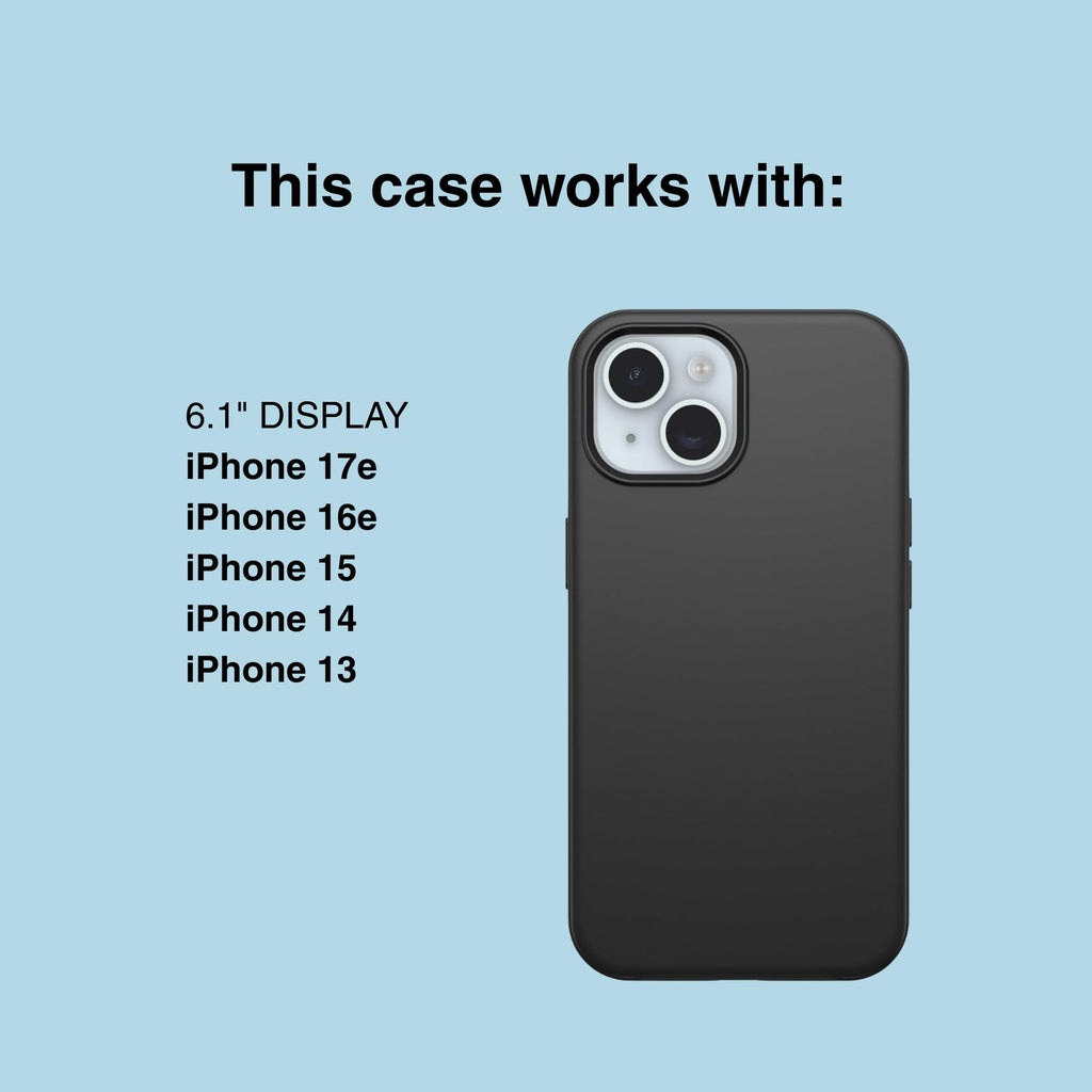 OtterBox iPhone 17e, 16e, 15, 14, & 13 Commuter Series Case - Black, Slim & Tough, Pocket-Friendly, with Port Protection - Thin & Protective iPhone Case, Dual-Layer, Impact Absorbing iPhone Case