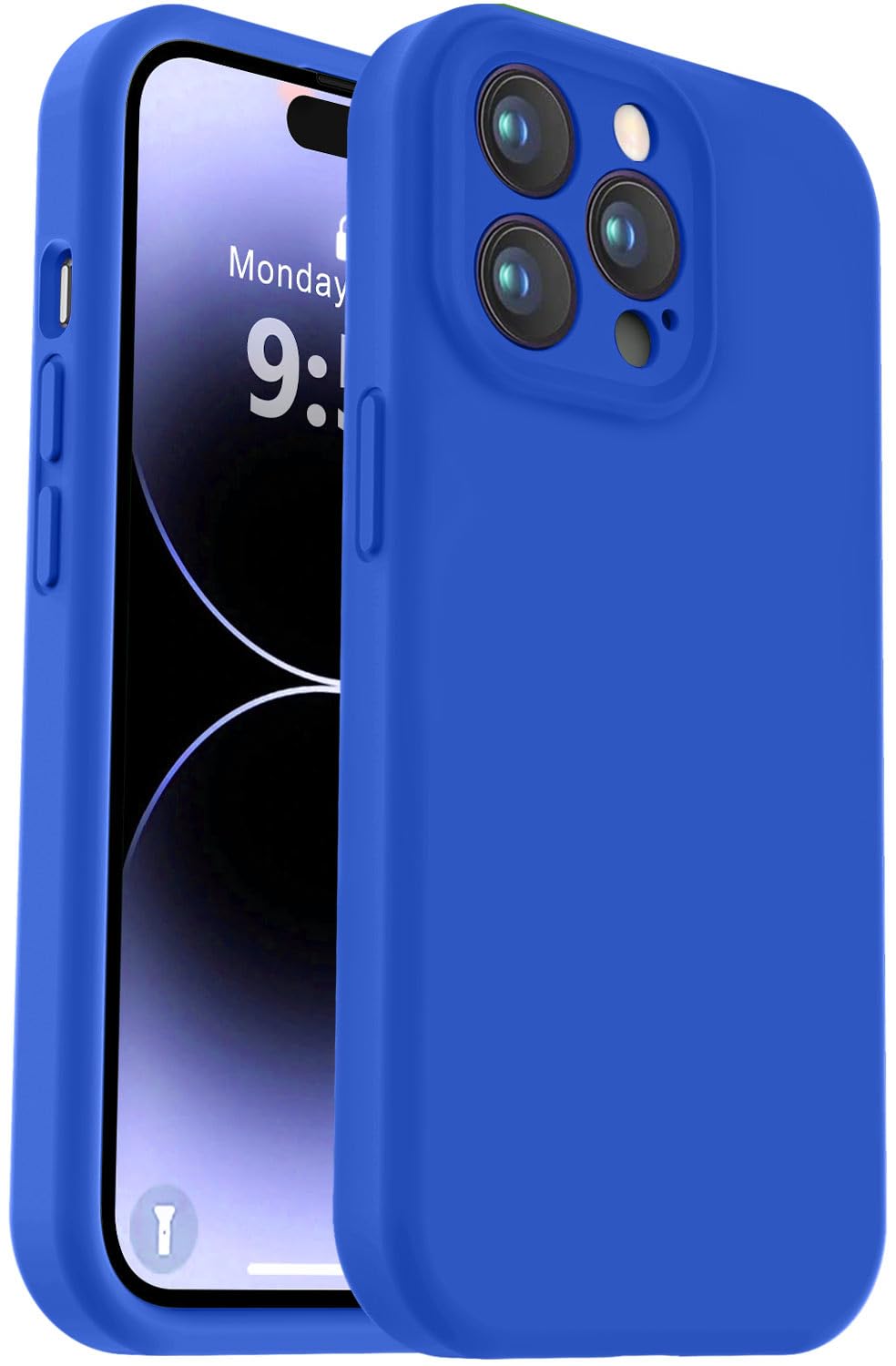 Vooii Compatible with iPhone 11 Case, Upgraded Liquid Silicone with [Flat Edges] [Camera Protection] [Soft Anti-Scratch Microfiber Lining] Phone Case for iPhone 11 6.1 inch - Sea Blue