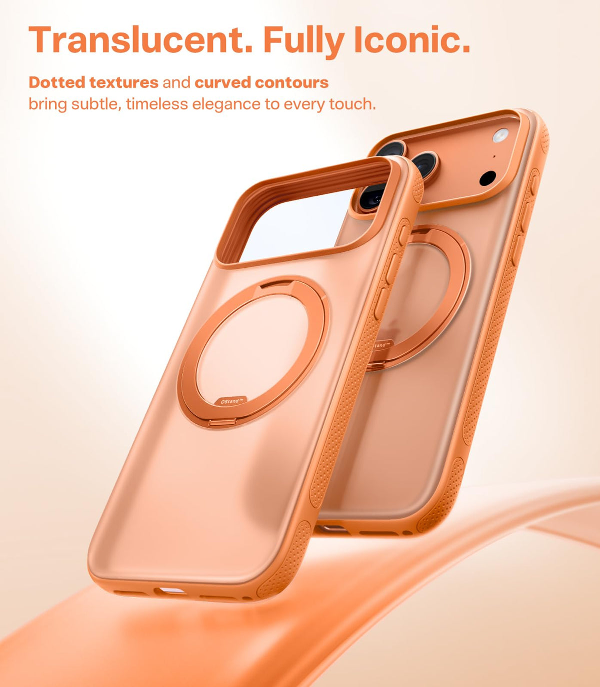 TORRAS 360 Magnetic Stand for iPhone 17 Pro Max Case, Clear