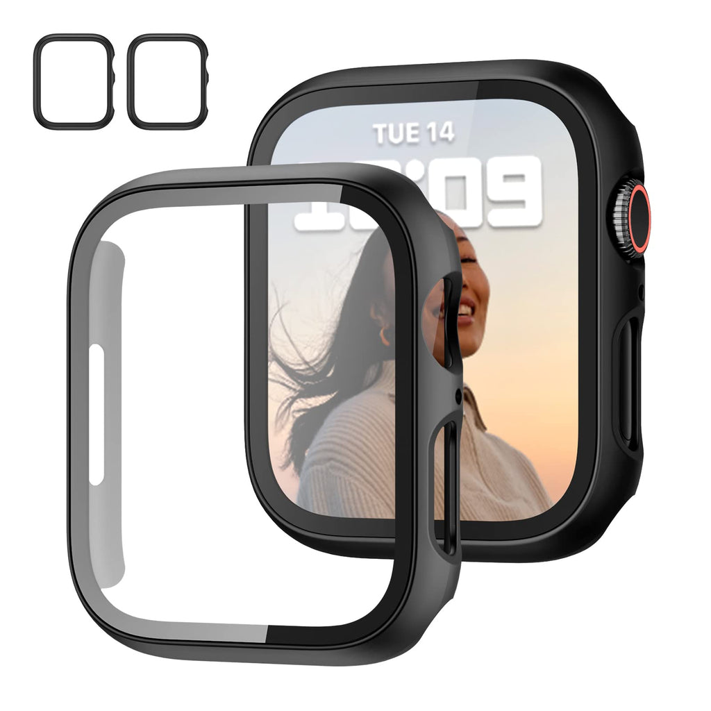JZK Case with Screen Protector for Apple Watch SE3 Series 6/5/4 40mm,Clear