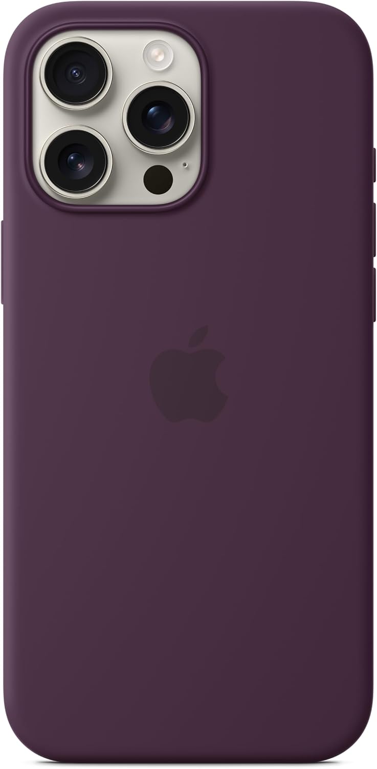 Apple iPhone 16 Pro Max Silicone Case with MagSafe and Camera Control: Lightweight Phone Case, Wireless Charging Compatible, Smooth Matte Finish, Black