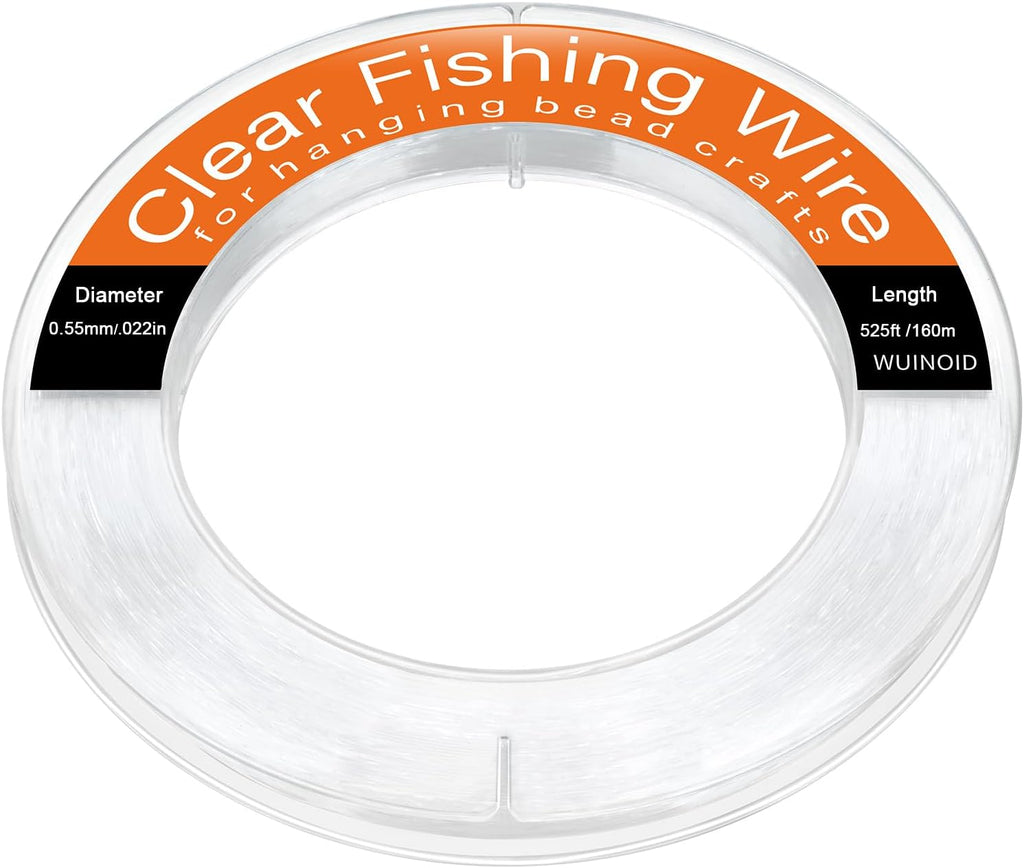 Fishing Line Wire, Clear Monofilament Fishing Line Wire, Nylon Clear Invisible String for Fishing and Hanging Balloons Garland Crafts Decorations WUINOID