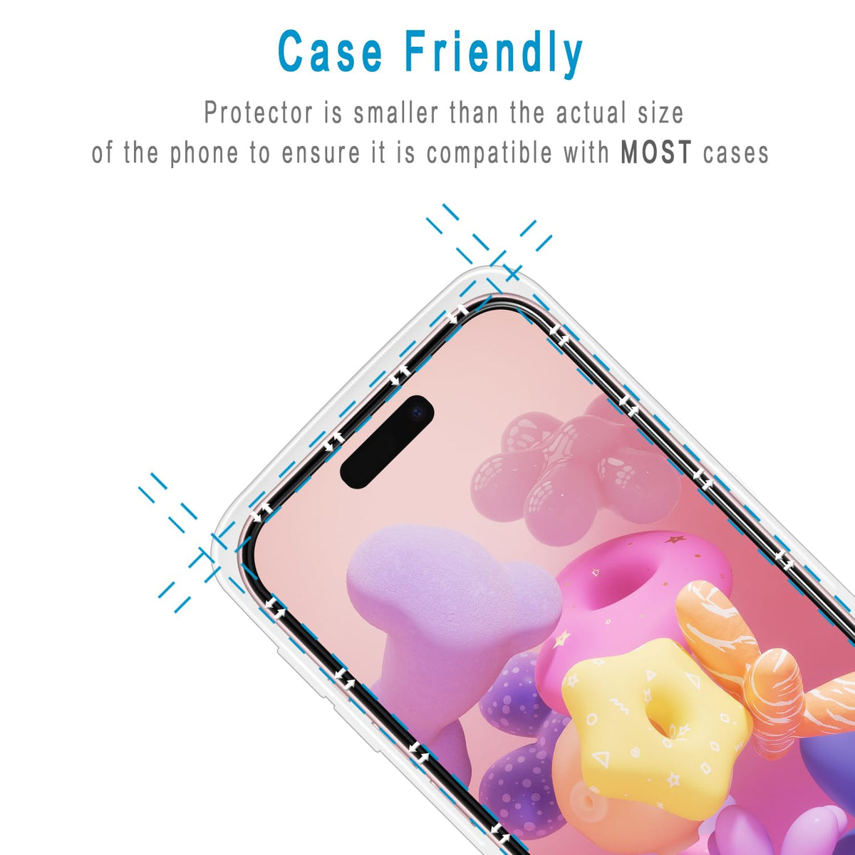 2 Pack Screen Protector for iPhone 16 Pro Max Tempered Glass