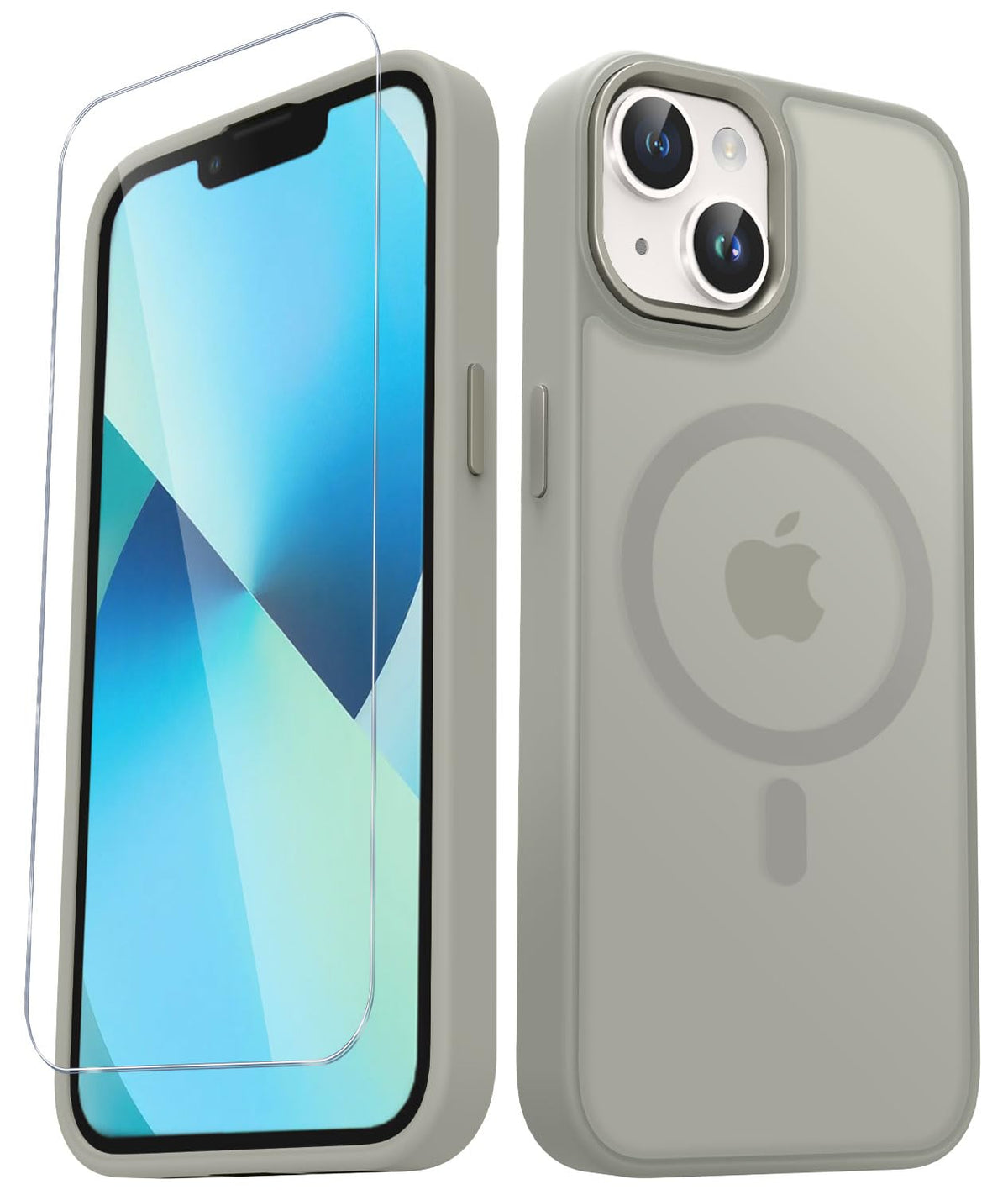 YENAPOON for iPhone 14 Case, iPhone 13 Case, Matte Magnetic Case, Black
