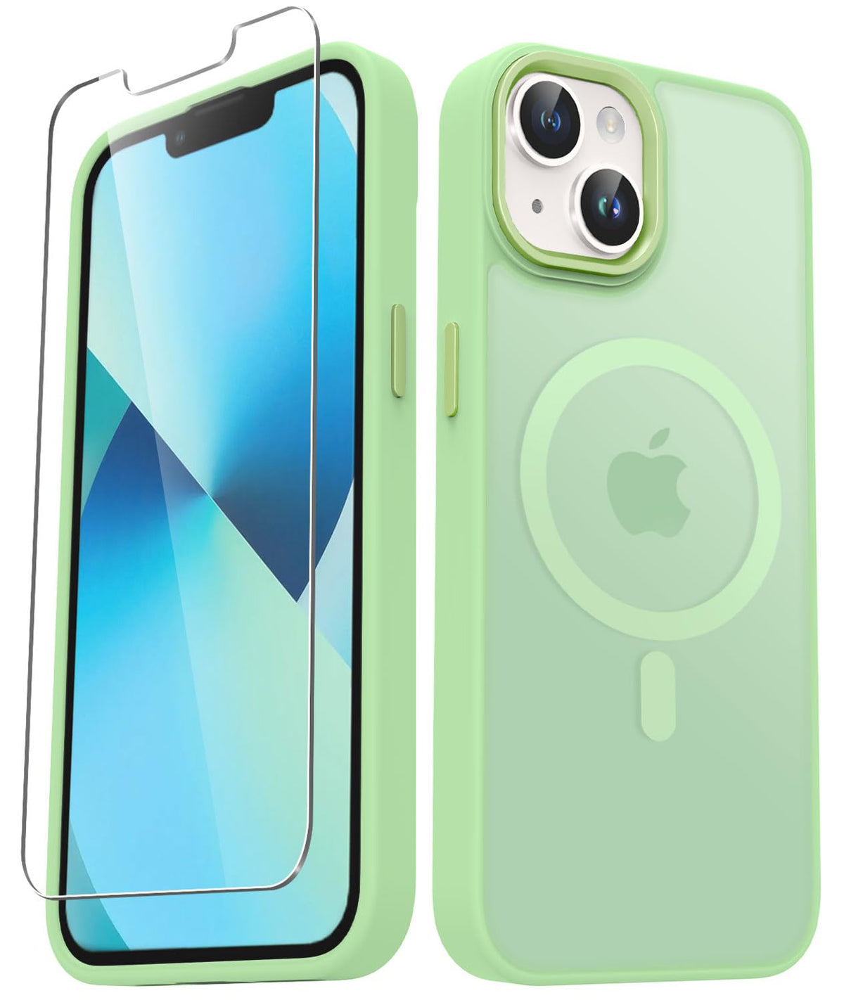 YENAPOON for iPhone 14 Case, iPhone 13 Case, Matte Magnetic Case, Black