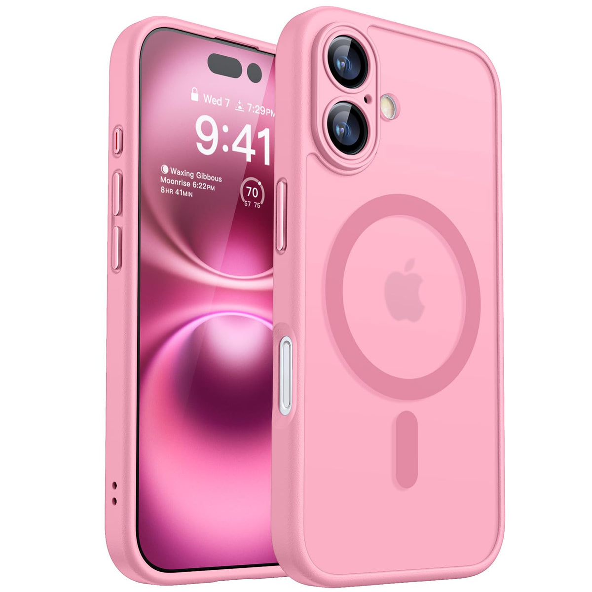 CANSHN Magnetic Shockproof for iPhone 17 Pro Max Case, Hot Pink
