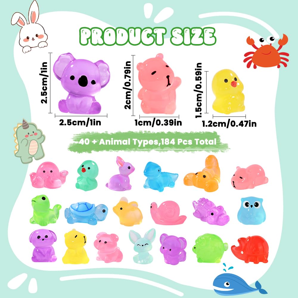 DIYDEC 40PCS Christmas Mini Ducks Figures Toys Miniature Resin Animal Decor