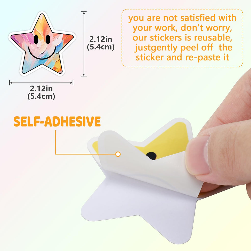 100PCS Smile Neon Stickers