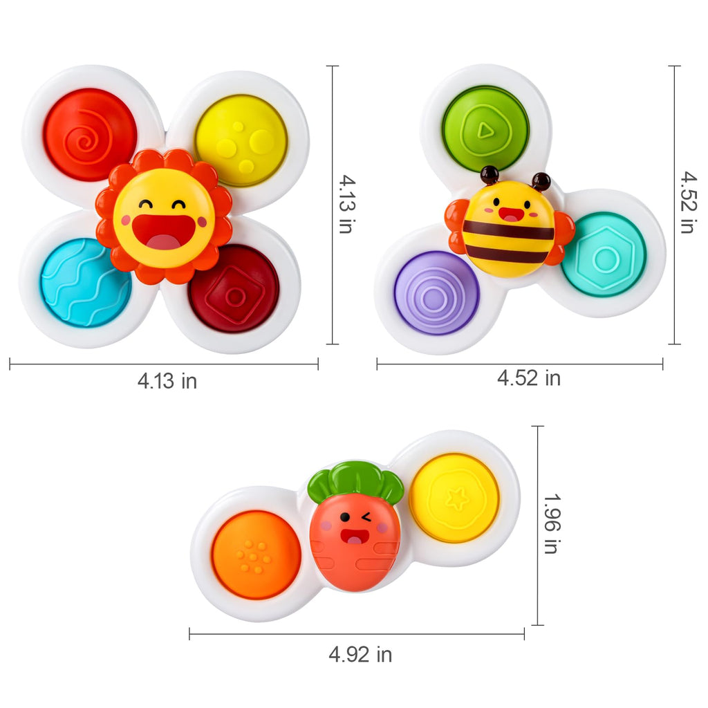 ALASOU Pop Suction Cup Spinner Airplane Travel Toys for 1 Year Old Boy Girl