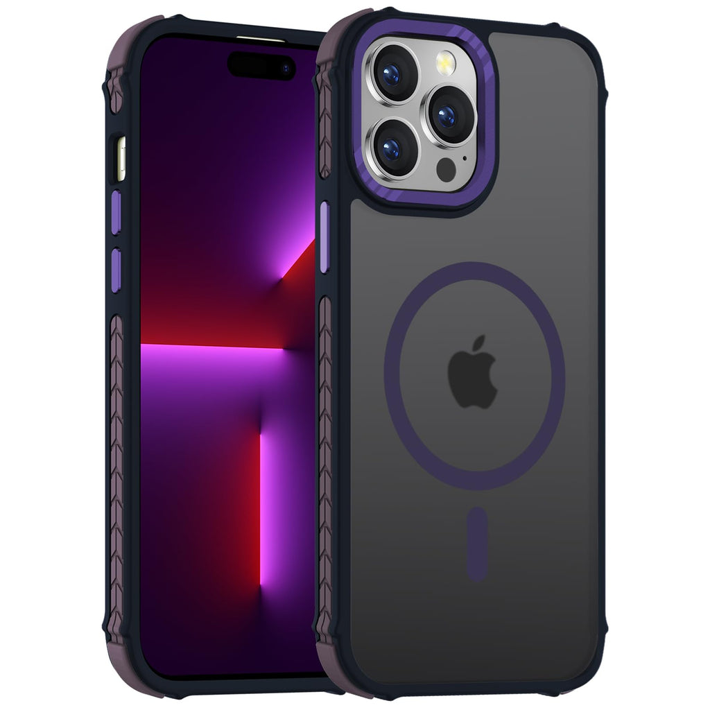DEERLAMN Strong Magnetic Case for iPhone 13 Pro 6.1-Inch, Matte Orange