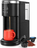 Kismile Single Serve Coffee Maker, 2-in-1 Coffee Pod & Ground Brewer