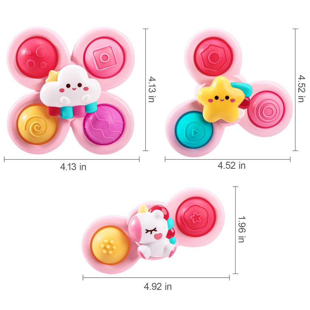 ALASOU Pop Suction Cup Spinner Airplane Travel Toys for 1 Year Old Boy Girl
