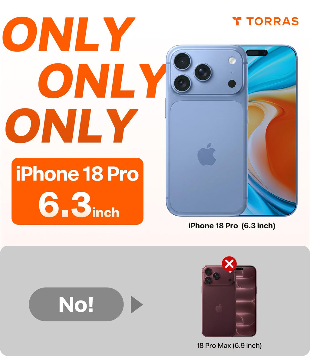 TORRAS for iPhone 14 Pro Max Case, Anti-Yellowing, Crystal Clear