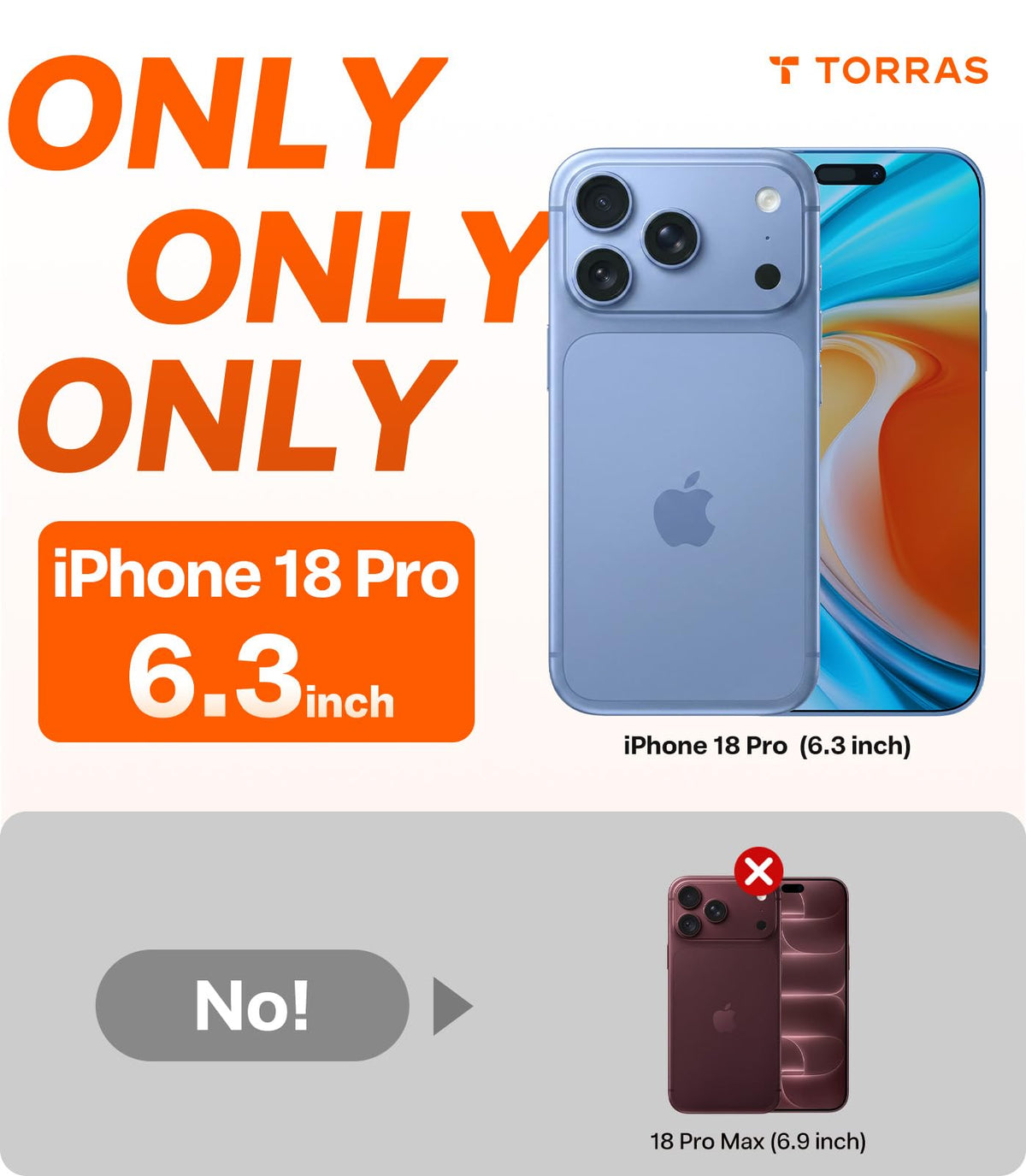 TORRAS for iPhone 14 Pro Max Case, Anti-Yellowing, Crystal Clear