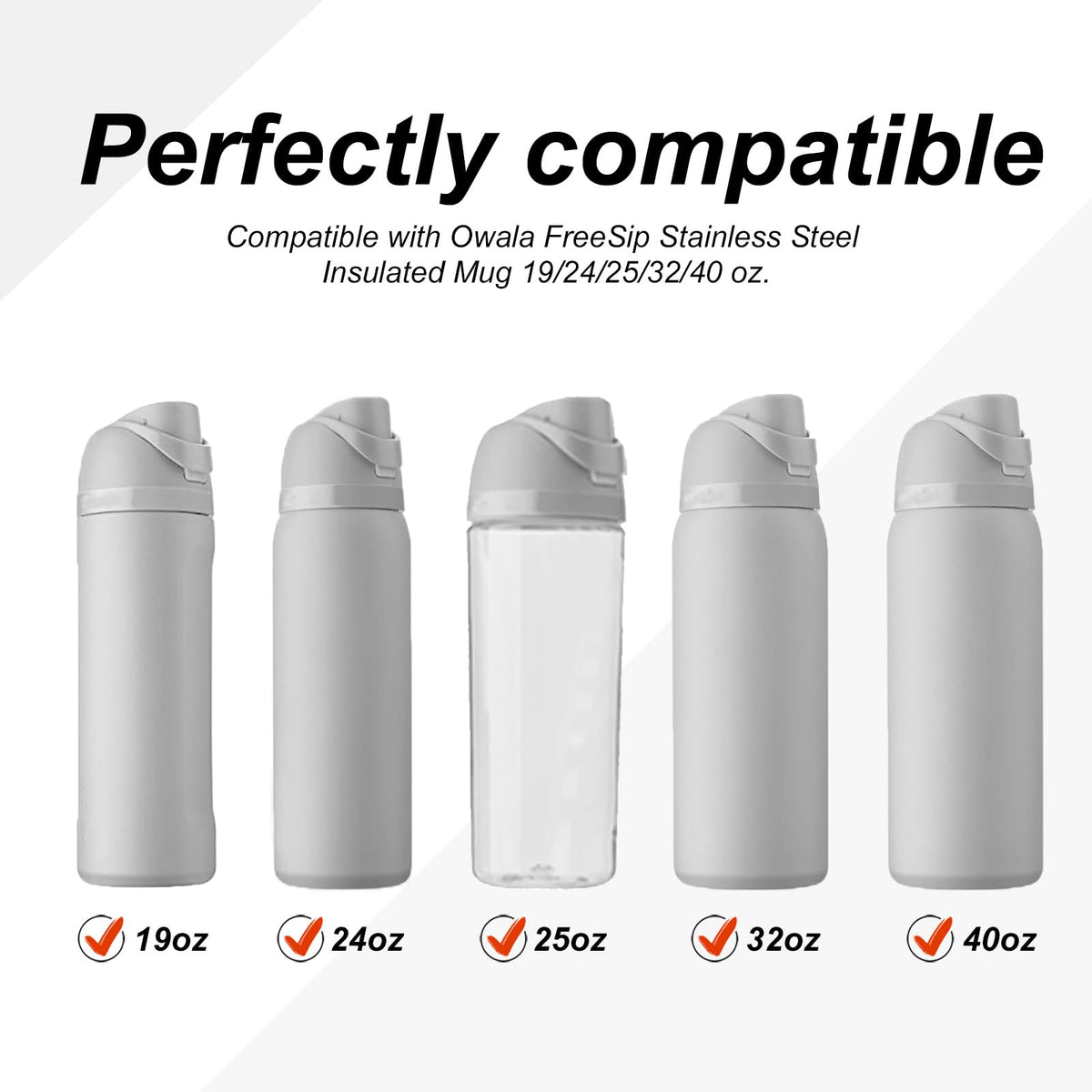 4 Sets Replacement Lid Stopper & Ring Gasket for Owala FreeSip 24oz 32oz