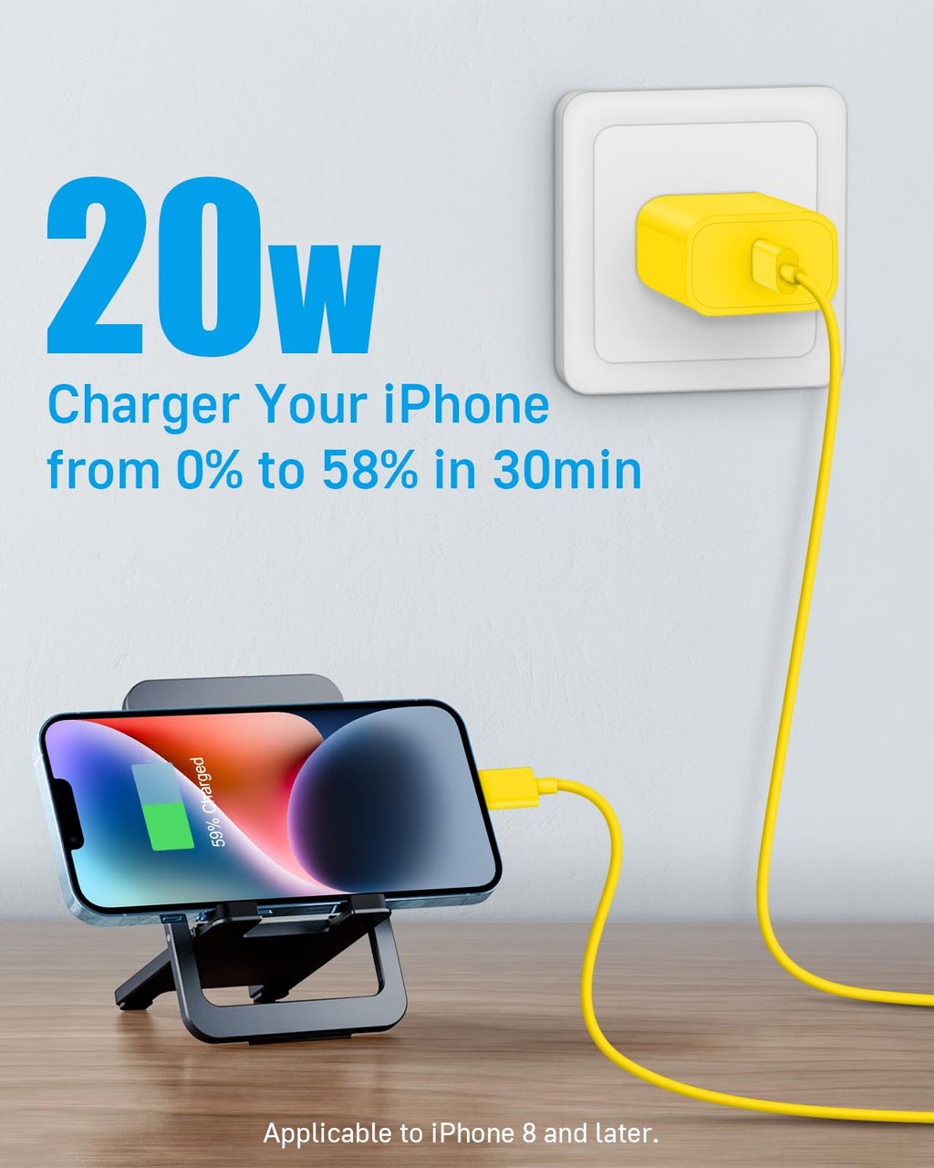 CXX 10FT iPhone 14/13/12 Charger 20W Fast Charging [MFi Certified]
