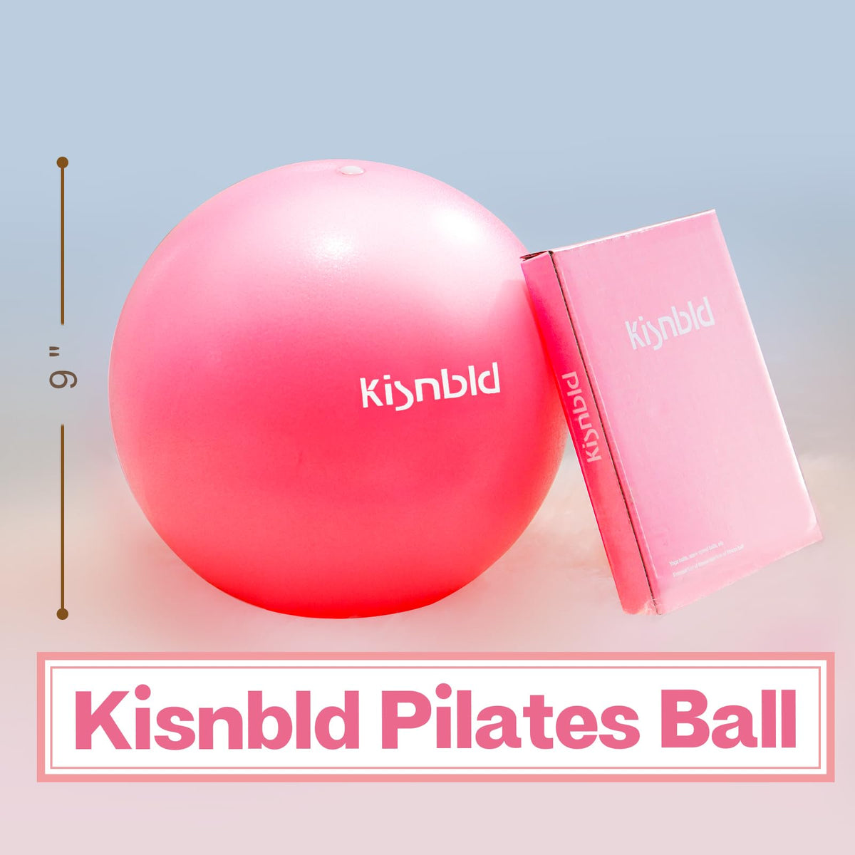 kisnbld 9 Inch Pilates Ball, Small Exercise Ball for Core &Physical Therapy