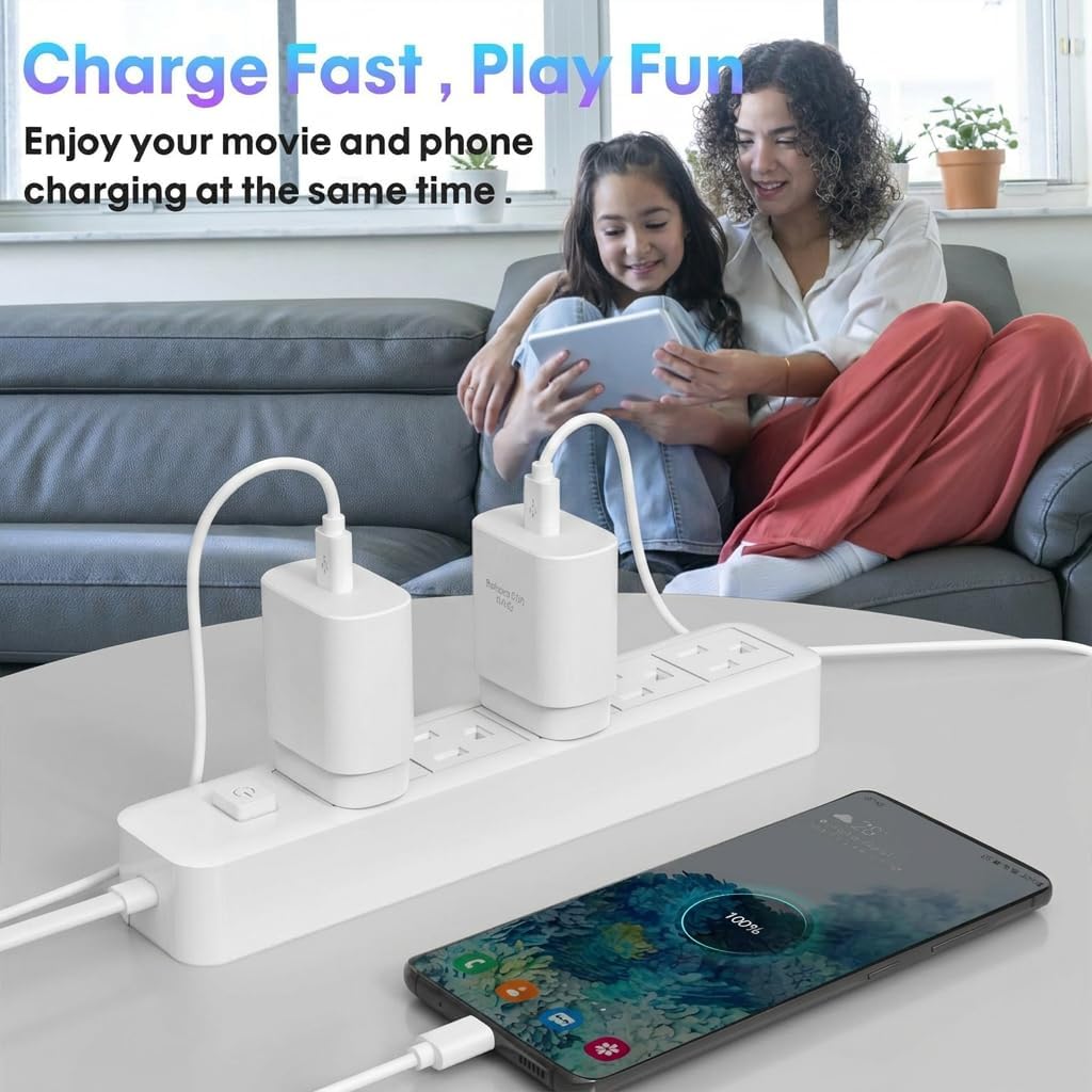 25W USB C Charger,Super Fast Charging Block,Type-C Power Adapter (2 Black and White)