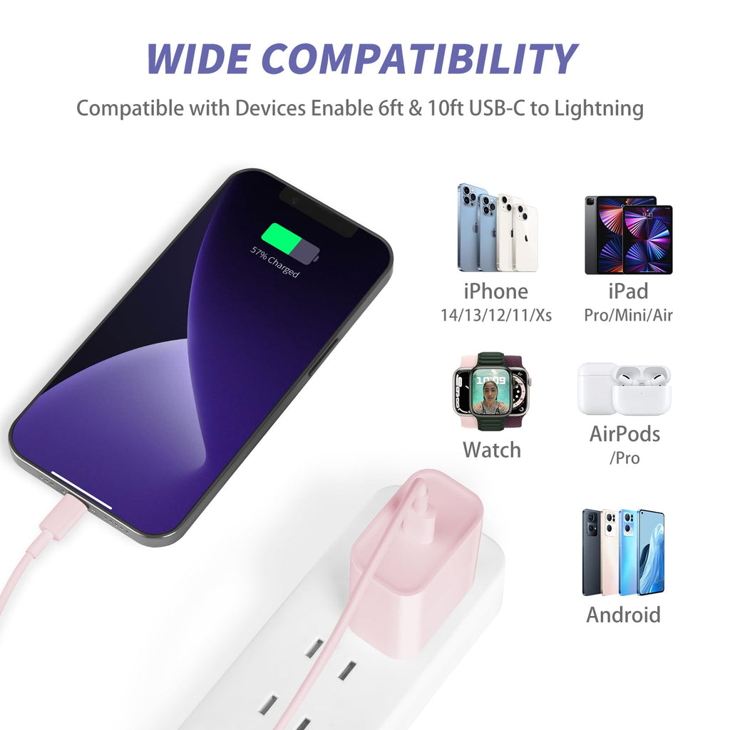 iPhone 14 13 12 11 Charger Fast Charging,USB C Charger with 10FT/6FT Cable