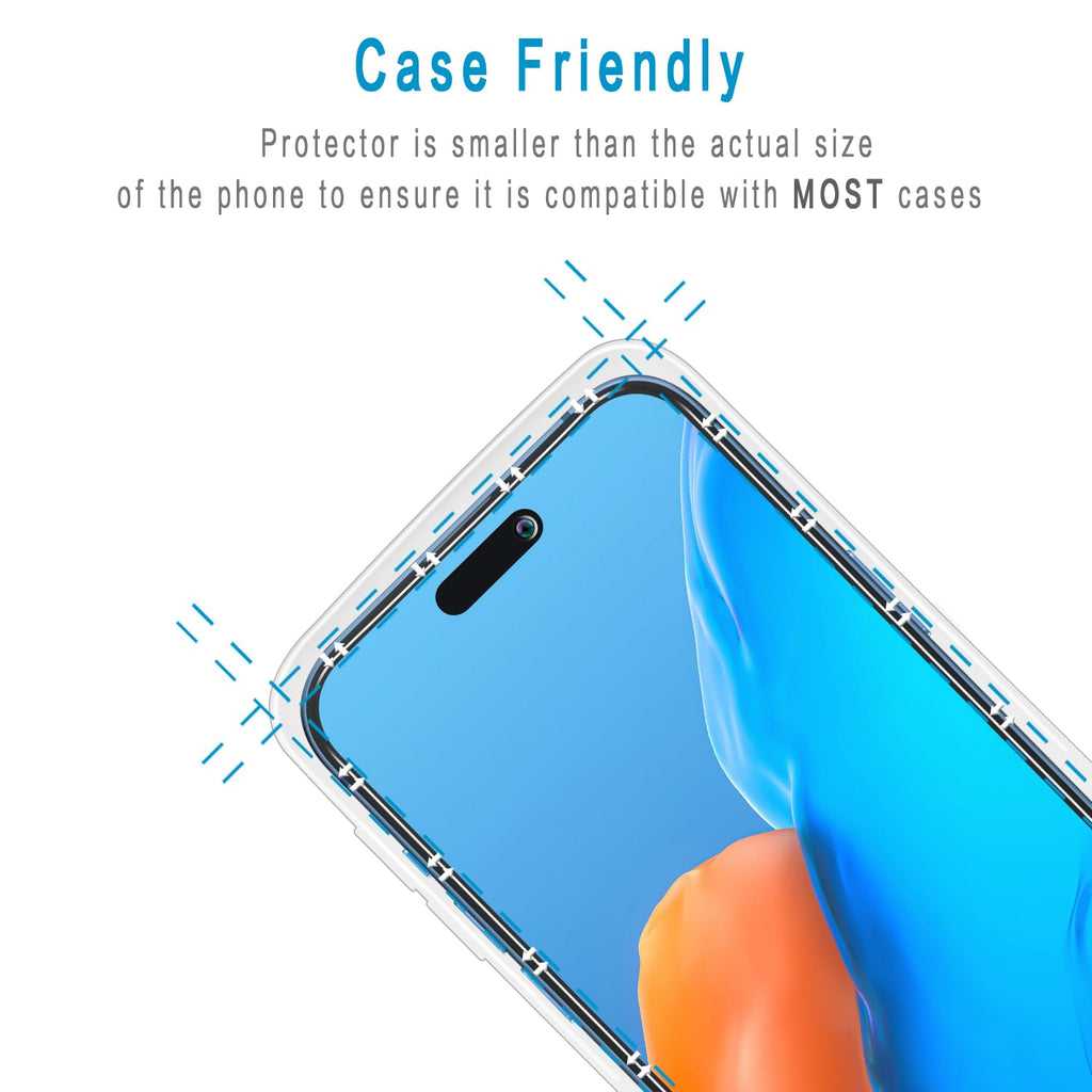 2 Pack Screen Protector for iPhone 16 Pro Max Tempered Glass