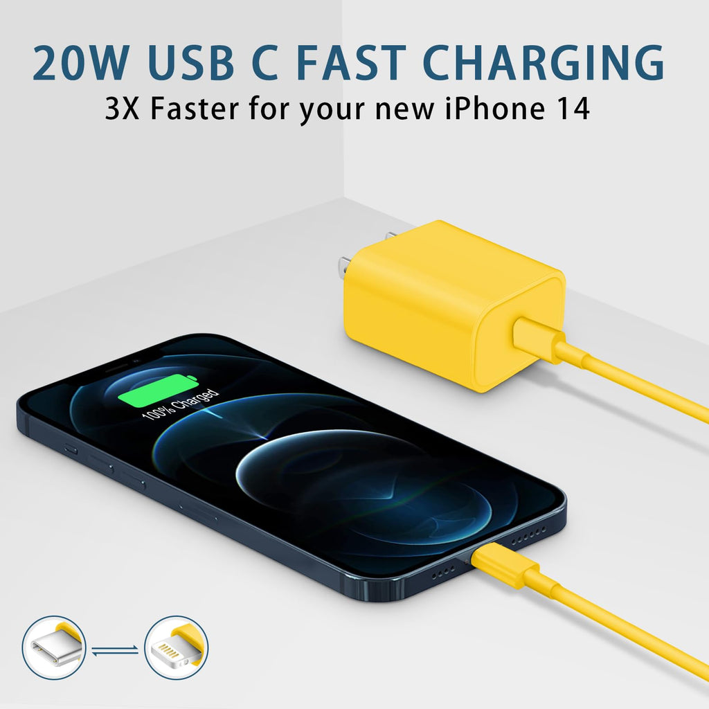 CXX 10FT iPhone 14/13/12 Charger 20W Fast Charging [MFi Certified]