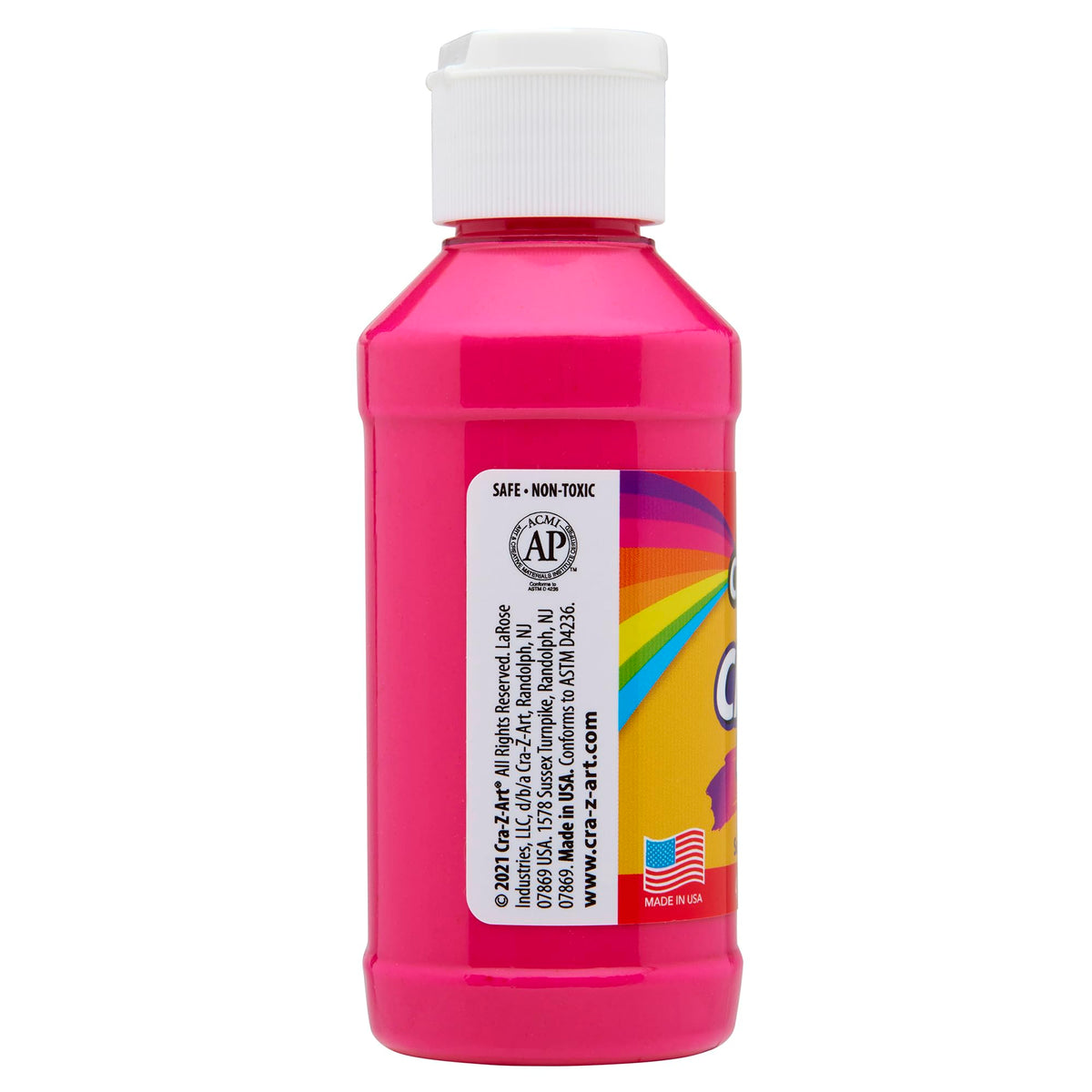 Cra-Z-Art Washable Classic Paint Bulk Pack 8ct, Assorted Colors 4oz each bottle