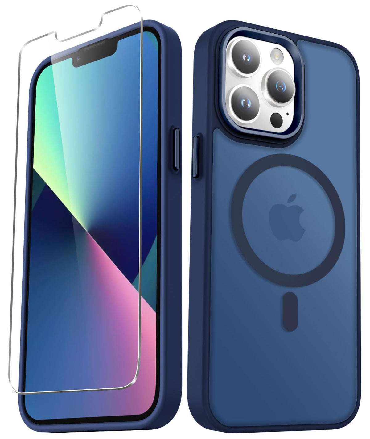 YENAPOON for iPhone 14 Case, iPhone 13 Case, Matte Magnetic Case, Black