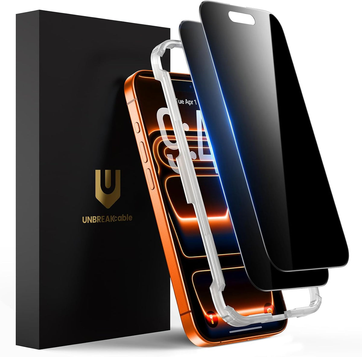 UNBREAKcable Privacy Screen Protector for iPhone 17 Pro Max, 2-Pack