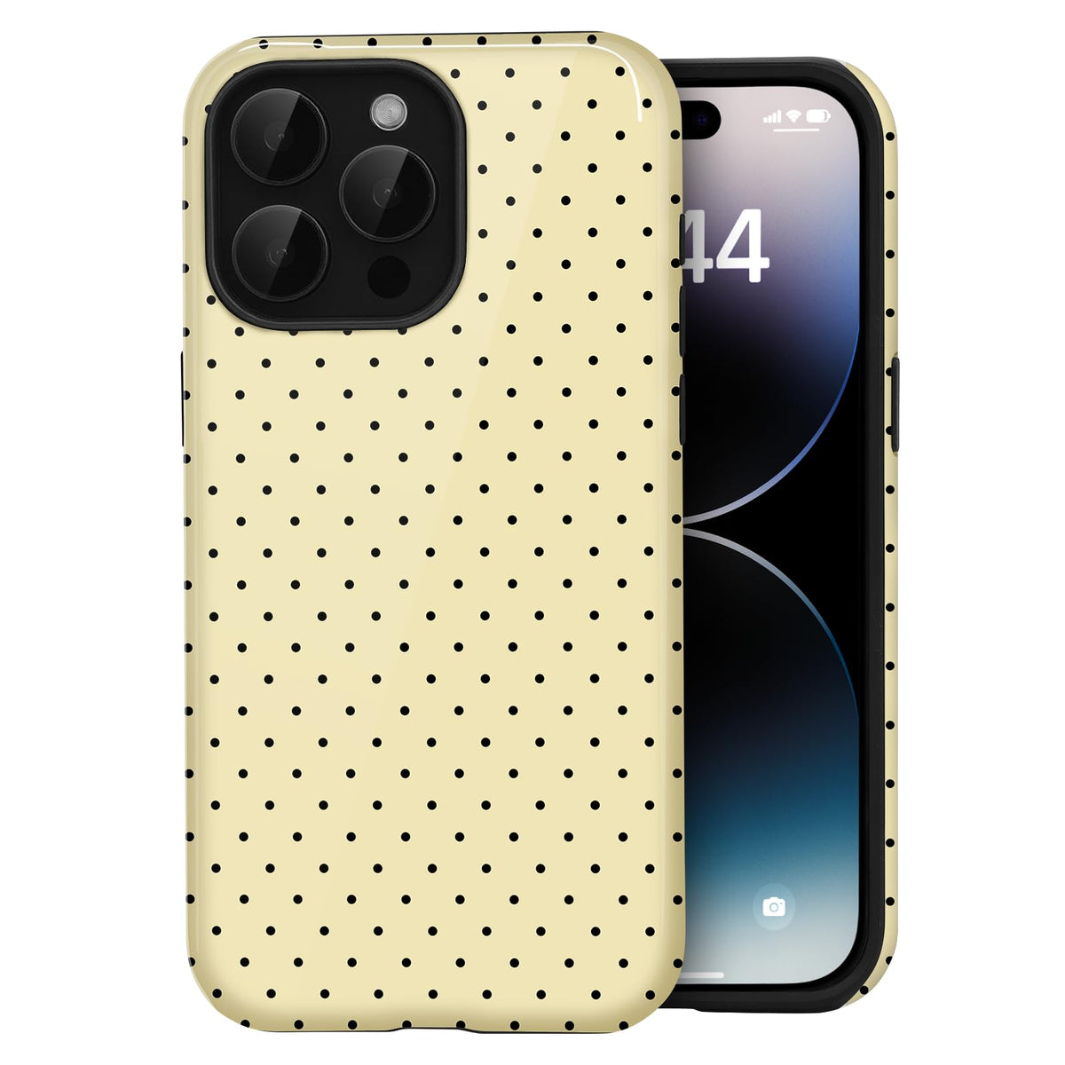 for iPhone 16 Cute Polka Dot Phone Case, Burgundy