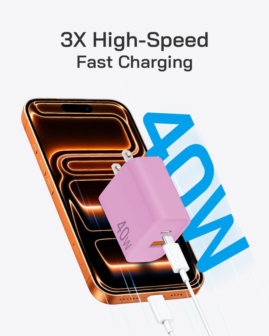 [4 Pack] 20W USB C Charger Block Fast Charging Multiport Adapter