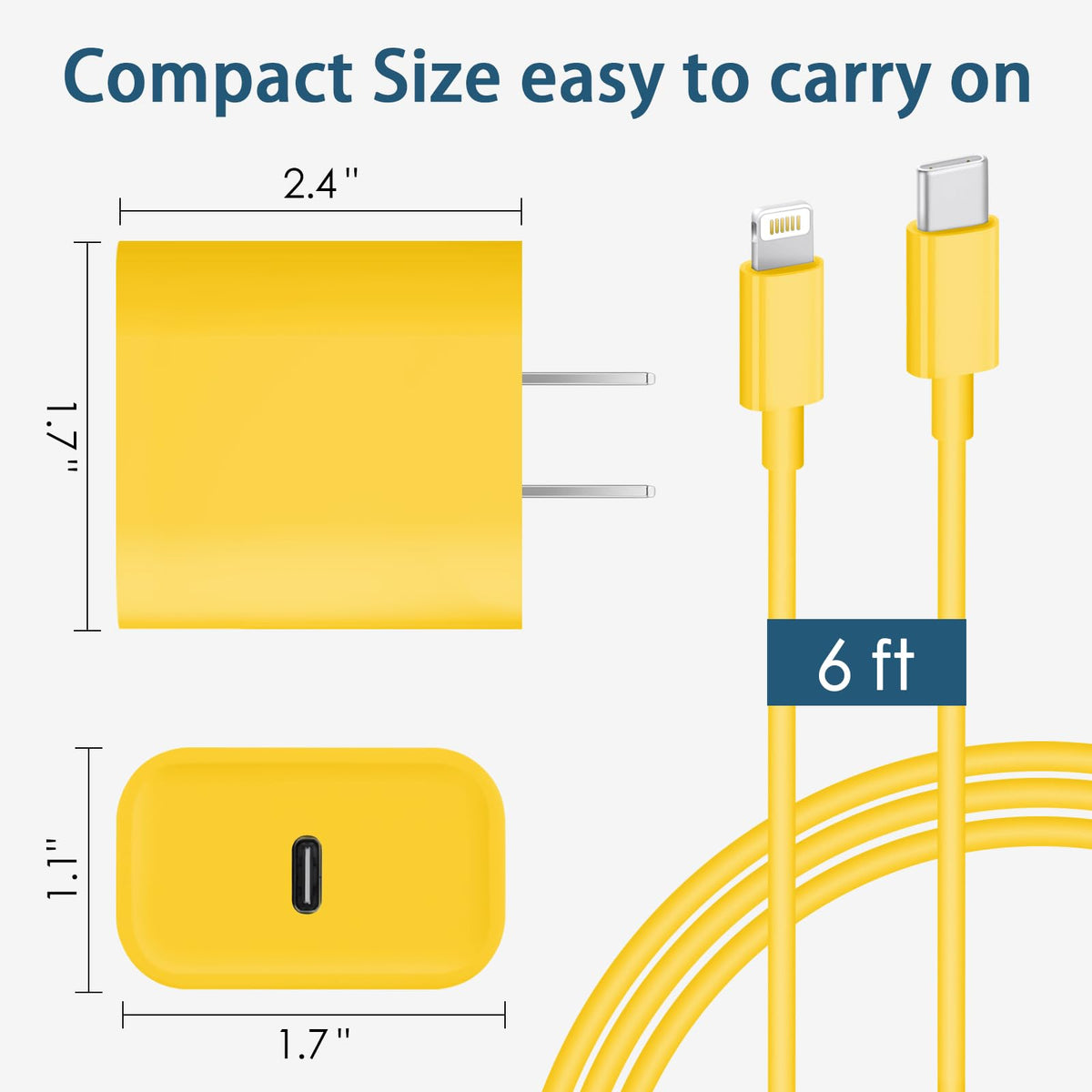 CXX 10FT iPhone 14/13/12 Charger 20W Fast Charging [MFi Certified]