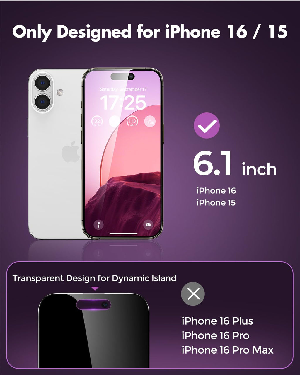 UNBREAKcable Privacy Screen Protector for iPhone 16 Pro Max, Full Coverage
