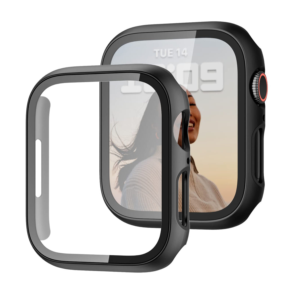 JZK Case with Screen Protector for Apple Watch SE3 Series 6/5/4 40mm,Clear