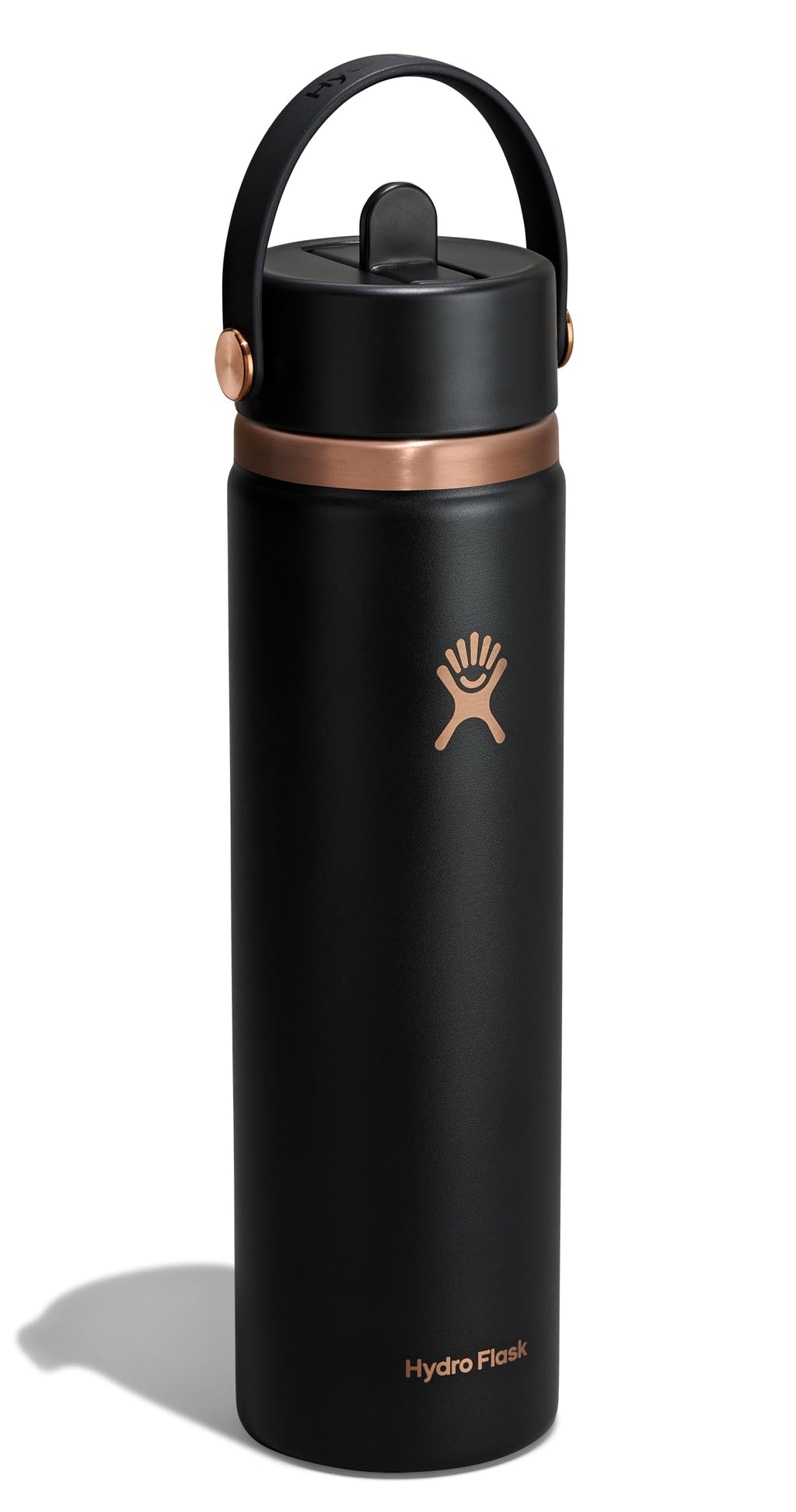 Hydro Flask Water Bottle - Insulated Stainless Steel - Wide Straw Lid, Non Spill, Leakproof in 24 Oz Harbor Blue