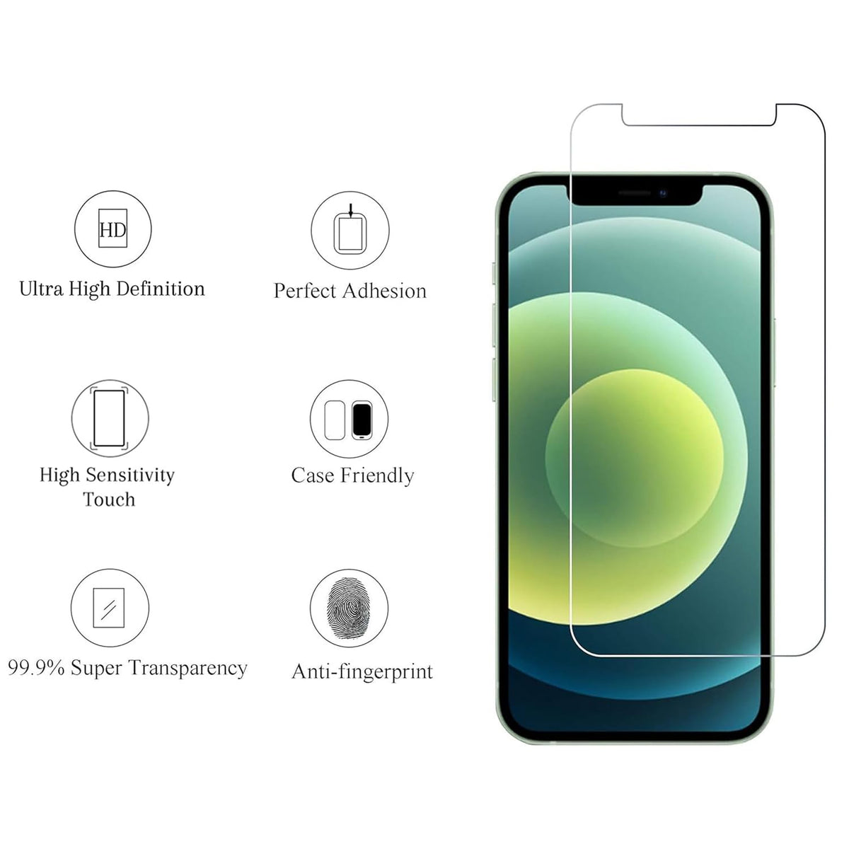 Ailun Screen Protector + Camera Lens Protector for iPhone 16, 3+3 Pack