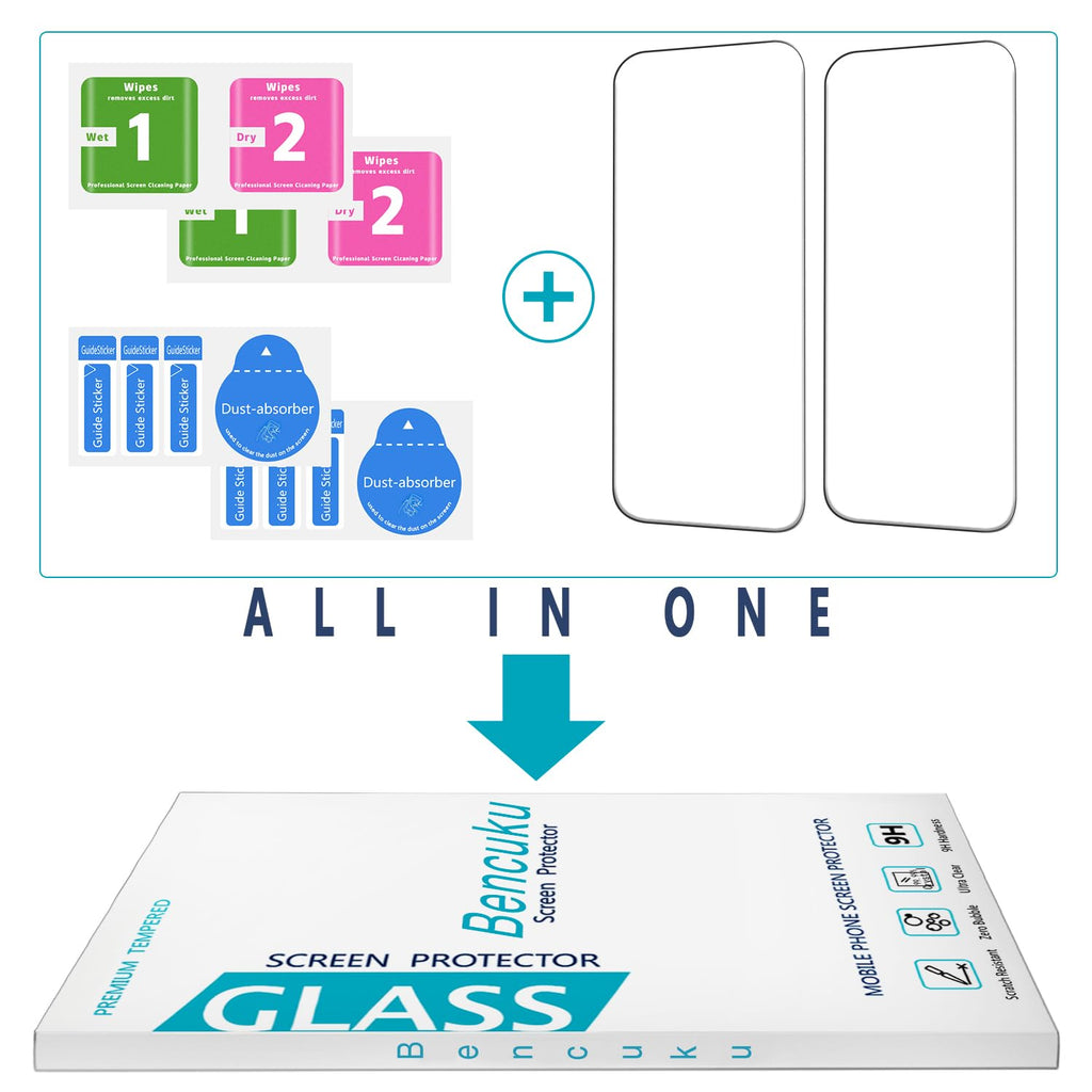 2 Pack Screen Protector for iPhone 16 Pro Max Tempered Glass