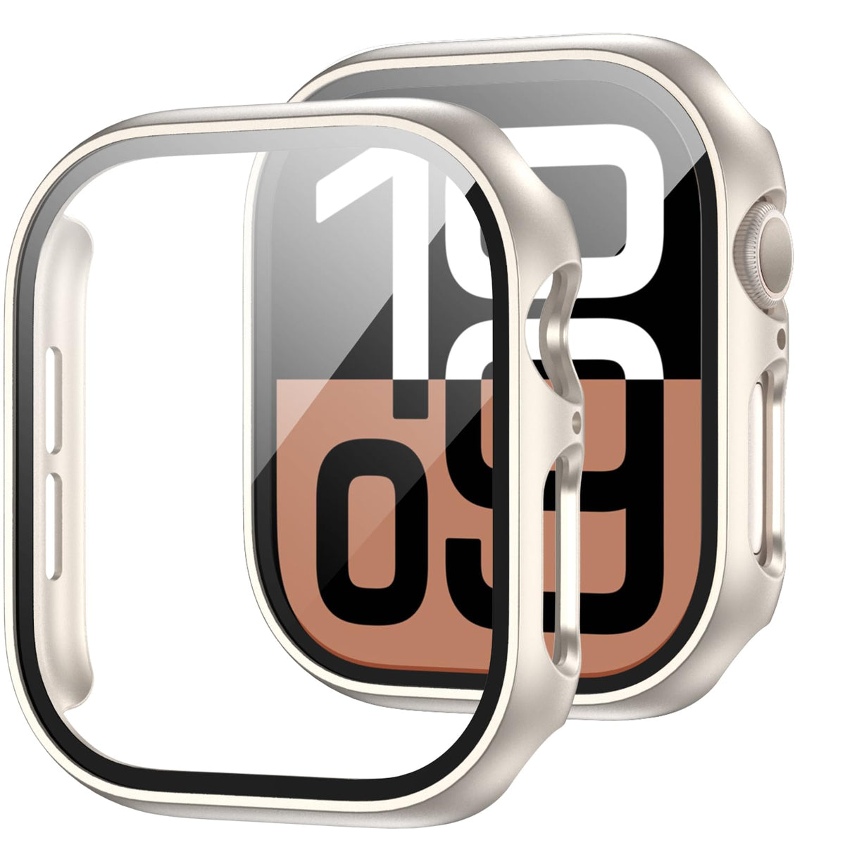 JZK Case with Screen Protector for Apple Watch SE3 Series 6/5/4 40mm,Clear