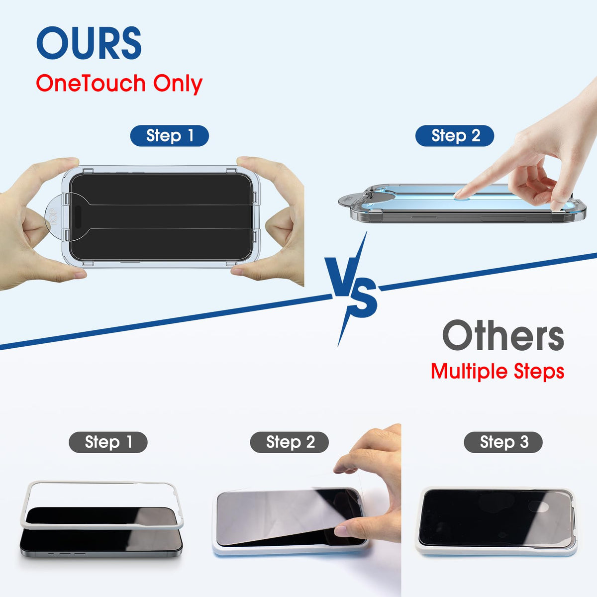 amFilm OneTouch for iPhone 18 Pro Max 6.9'' Screen Protector Tempered Glass